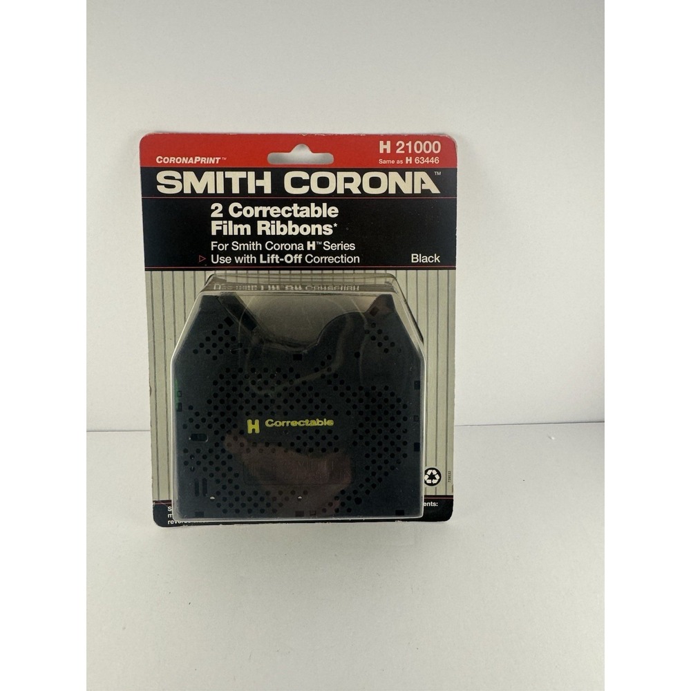 Genuine Smith Corona H Series 21000‎ Correctable Typewriter Ribbons 2 Pack New